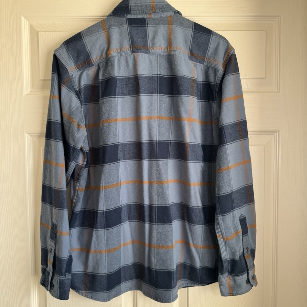 Carthart Size M Rugged Flex Blue Plaid L/S Lightweight Flannel Button Down Top - Picture 11 of 11